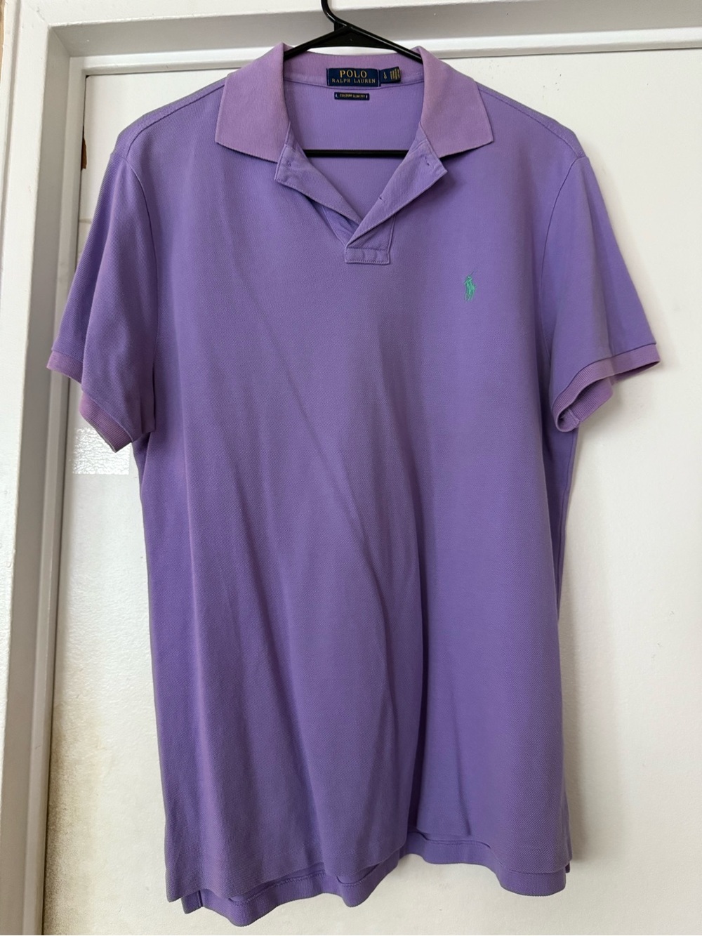 Ralph Lauren Lavender Polo Shirt with Mint Pony